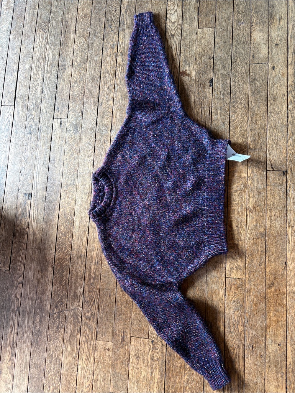 Isabel Marant Multicolor Speckled Turtleneck Sweater - Purple Mix (size 36/4)